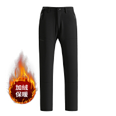 批发冬季新款加绒长裤运动商务休闲裤男裤加绒散口裤冲锋男裤