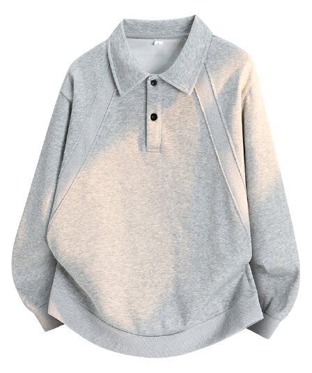 l-8xl 빅 사이즈 무거운 후드티 남자 아메리칸 POLO 칼라 재킷 가을 청소년 기본 셔츠 맨위