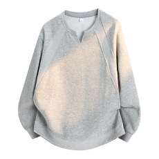 批发2026春秋新款L-8XL大码休闲重磅卫衣V领男外套青少年打底衫上衣