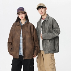 PU皮衣潮流复古外套男女同款机车服情侣款 外套