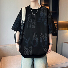 批发2026夏季加肥加大码<b class='q'>T</b><b class='q'>恤</b>宽松休闲短<b class='q'>袖</b>潮流港风五分<b class='q'>袖</b>半<b class='q'>袖</b>学生上衣