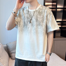 批发夏季男潮流宽松半<b class='q'>袖</b><b class='q'>T</b><b class='q'>恤</b>纯棉五分<b class='q'>袖</b>短<b class='q'>袖</b>青少年学生休闲百搭上衣