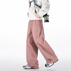 批发潮牌美式宽松<b class='q'>休闲裤</b>男女同款阔腿裤2026新款情侣时尚百搭长裤子