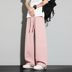 批发2026春<b class='q'>秋</b>青少年美式工装裤男女同款直筒长裤时尚情侣宽松弯刀裤