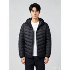 批发大码轻薄舒适百搭<b class='q'>羽绒服</b>时尚简约<b class='q'>男</b>女同款连帽保暖内胆白鸭绒外套