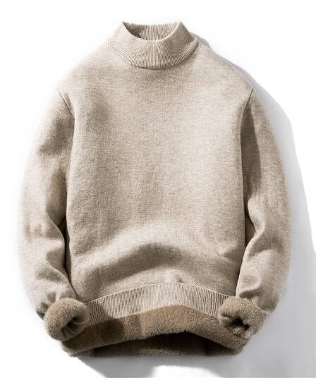 하나 플러시 스웨터 가을 겨울 두꺼운 보온 캐주얼 패션 라운드 넥 루즈핏 질감 부드럽다 편안함 만나는 남성