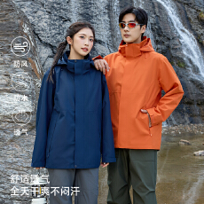 批发跨境冲锋衣高品质新款男女情侣装防网防水户外登山运动休闲外套