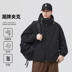 批发2026秋冬季<b class='q'>情侣</b><b class='q'>防风</b>冲锋衣外套男休闲连帽夹克简约百搭登山服上衣