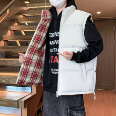 批发2026秋冬双面穿棉马甲男款立领保暖棉服背心青年无袖坎肩外套上衣