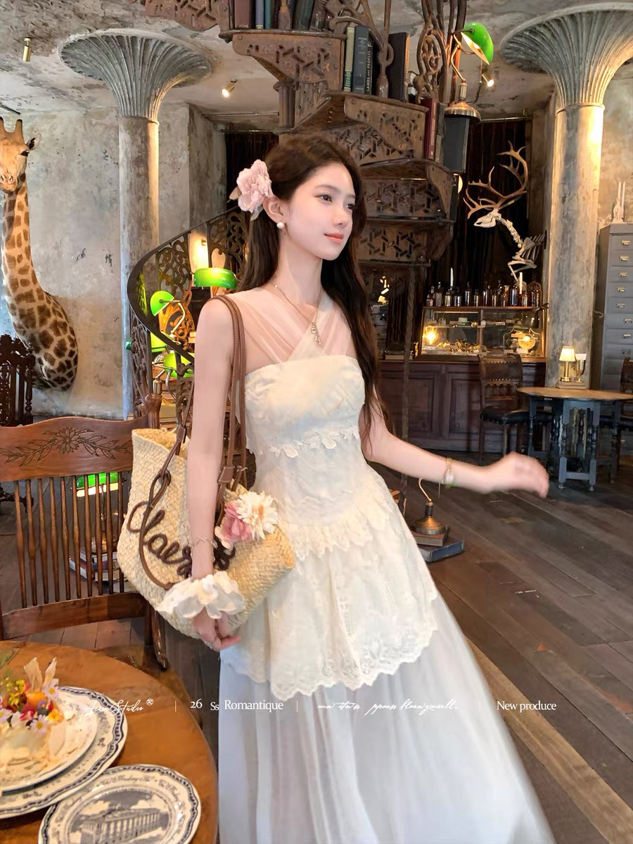acaine5 6 이전 네 시간 10 % 할인 꽃 결혼 발레 무거운 작업 레이스 자수 요정 가스 드레스