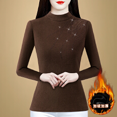 批发打底衫女半高圆领加厚<b class='q'>长袖</b>t恤冬装2025新款韩版百搭女士内搭上衣