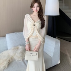 批发实拍法式连衣清冷富贵千金穿搭成人礼<b class='q'>礼服</b><b class='q'>裙</b>包臀长<b class='q'>裙</b><b class='q'>一字肩</b>生日<b class='q'>裙</b>