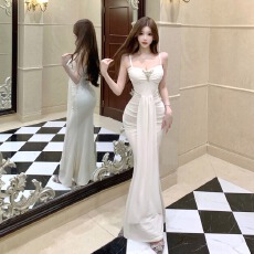 批发实拍法式绝美生日服高端<b class='q'>气质</b>轻奢名媛千金蕾丝飘带仙女度假内搭裙