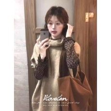 批发原版原品质高领针织衫马甲<b class='q'>背心</b>女冬季叠穿韩系马夹坎肩<b class='q'>毛衣</b>上