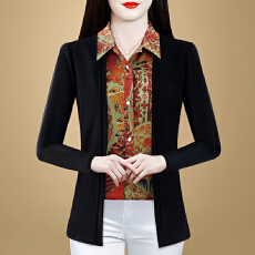 假俩件衬衫女时尚2026春秋季新款减龄百搭显瘦气质妈妈装长袖上衣