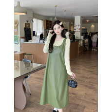 批发实拍高级感搭配<b class='q'>春</b>季一整套裙子吊带裙大码女装遮肚子显瘦时尚套装