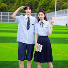 批发实拍917#情侣装夏装团体服小初学生班服演出服毕业照套装