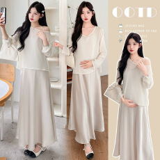 批发实拍~2026夏装套装<b class='q'>韩</b>版简约外出醋酸吊带裙+罩衫两件套