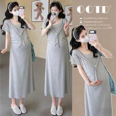 批发<b class='q'>孕妇</b><b class='q'>连衣裙</b>2026新款孕妈高级穿搭法式针织披肩长裙夏季<b class='q'>孕妇</b><b class='q'>裙</b>