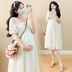 批发模特实拍 2026夏装新品韩版宽松甜美<b class='q'>孕妇</b><b class='q'>连衣裙</b>