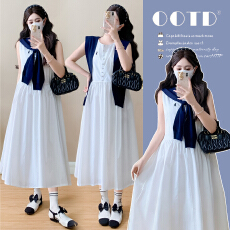 批发模特实拍 2026<b class='q'>孕妇装</b>夏装新品韩版甜美宽松<b class='q'>孕妇</b><b class='q'>连衣裙</b>