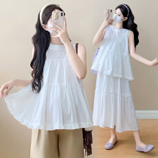 批发模特实拍 2026孕妇装夏装新款甜美宽松孕妇衬衫上衣