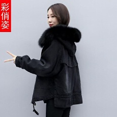 批发<b class='q'>欧洲</b>站潮牌 高端女装牛仔外套棉衣棉袄棉服加绒加厚新款冬装