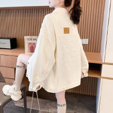 批发2026新款韩版宽松牛仔外套女潮欧货刺绣欧洲站春秋大码春季休闲
