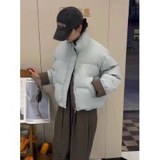 批发实拍外贸网红2025冬装新款棉服外套短款棉服冬季加厚面包棉衣