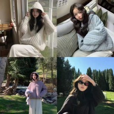 批发张<b class='q'>贝贝</b>轻薄泡芙菱格连帽棉服宽松显瘦保暖韩系ins风学生棉衣外套