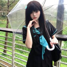 批发学院风<b class='q'>日系</b>校供感jk制服套装女夏季水手服上衣百褶裙两件套<b class='q'>连衣裙</b>