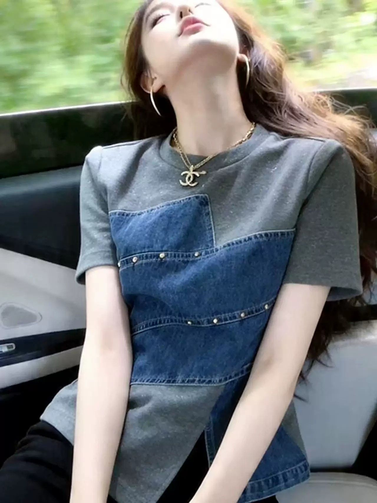 RY6209# 95%棉独特设计感短袖t恤女夏季新款漂亮气质韩系穿搭巨好看的上衣