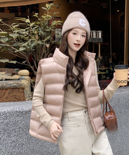 실사 조끼 여자 가을 겨울 새로운 한국 스타일 루즈핏 다용도 아래 면화 의류 조끼 조끼 어깨 쇼트 스타일 재킷
