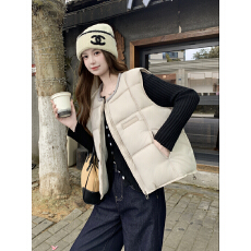 批发实拍加厚羽绒棉服马甲女2026冬装新款欧韩货领坎肩网红马夹