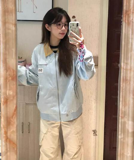 아메리칸 레트로 여성 코트 봄 가을 2026 새로운 조수 브랜드 배색 폴로 칼라 루즈핏 커플 재킷 야구 유니폼 오픈 가디건