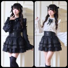 批发2026秋装*夜雀*姬袖衬衫 蕾服量产型上衣哥特Lolita日系亚文化