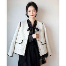 批发名媛仙气 2026春季新款小香名媛风气质优雅亮片短外套简约<b class='q'>时尚</b>