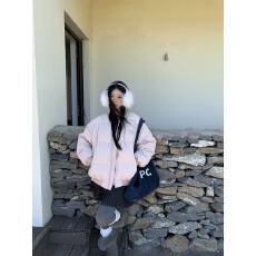 批发红人馆羽绒服女款冬季2026新款巨好看的短款粉色休闲外套棒球服
