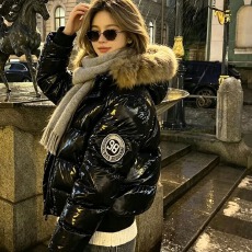 citygirl私服小个子宽松宽松亮面防水防污显瘦羽绒服韩版羽绒棉服