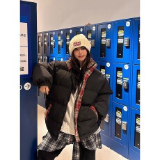 批发2026新款立领棉衣<b class='q'>男</b>女同款潮牌宽松休闲加厚保暖面包棉服外套