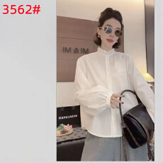 批发2025秋<b class='q'>冬</b>”棉+麻“条纹小众设计花苞领衬衣