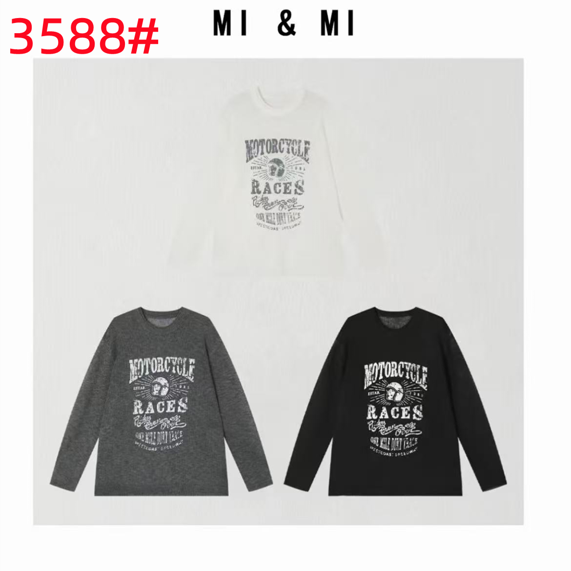 봄 새로운 작은 대중 알파벳 프린트 슬림해 보이는 다용도 긴팔 니트 스웨터