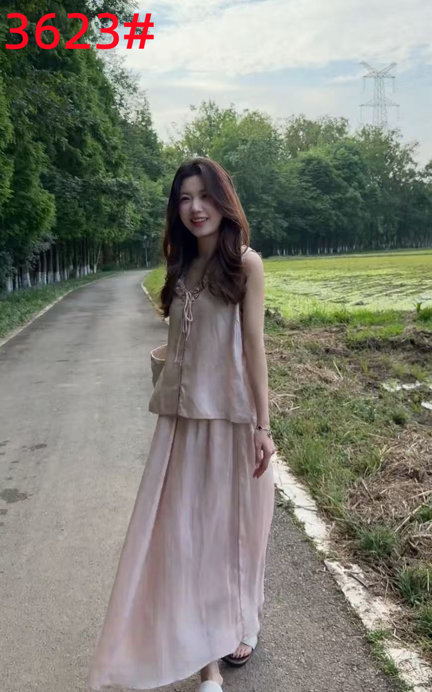 빛 여름 소금 부서 여름 미니멀리즘 빛 요리 한 바람 반팔 셔츠 반신 치마 세트