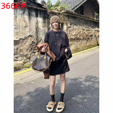 批发秋季新款慵懒百搭宽松<b class='q'>条纹</b>长袖上衣+半身<b class='q'>裙</b>两件套女