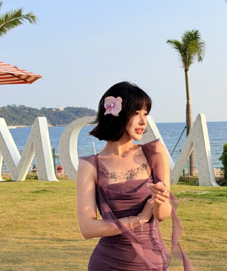 섹시함 순수한 욕망 광장 칼라 망사 슬립 보라색 드레스 여름 백리스 타이트 스커트 롱 스커트 휴가 치마 해변가