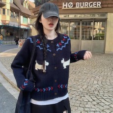 批发秋冬新款<b class='q'>可爱</b>风减龄开衫外套女士宽松显瘦内搭毛衣软糯针织衫