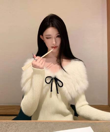 2026 가을 겨울 아름다운 자이언트 잘 생긴 패션 연령 감소 아름다운 품격 느긋한 분위기 센스 화이트 모피 패치워크 맨위
