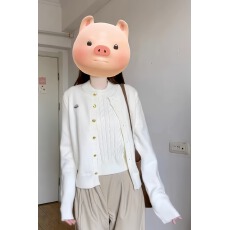批发法式气质温柔高级感白色针织开衫内搭两件套装秋<b class='q'>冬</b>新款减龄时尚女