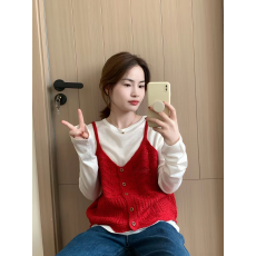 批发镂空针织吊带马甲女2026年春季叠穿背心韩版穿搭个性上衣<b class='q'>潮</b>