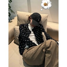 批发休闲风波点开衫针织衫2026年新款